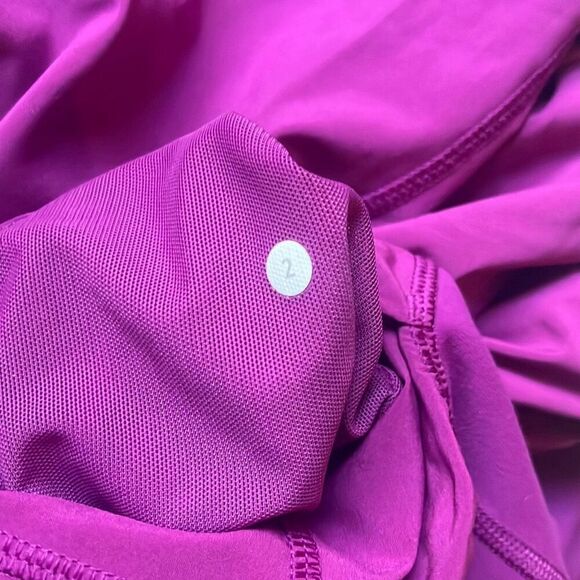Lululemon Purple Tranquil High Waist Crop Casual Pants Pockets Sz 2 Athleisure - Picture 8 of 11